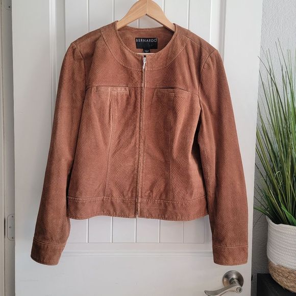 Bernardo Suede Snake Print Jacket - Picture 1 of 10